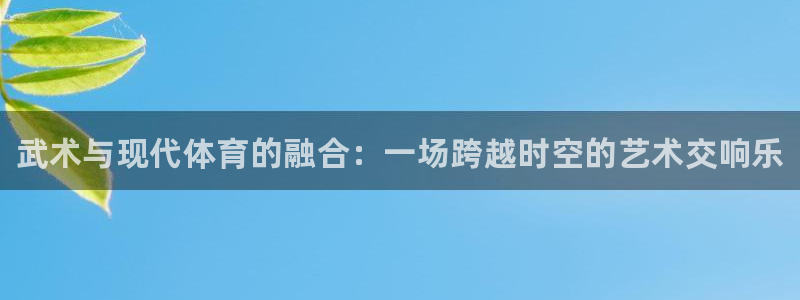 ug环球官网注册：武术与现代体育的融合：一场跨越时空的艺术交响乐